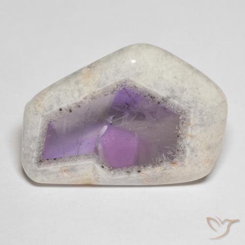 24.91ct Naturel Multicolore Tranche de géode d'améthyste, Fantaisie, Transparent
