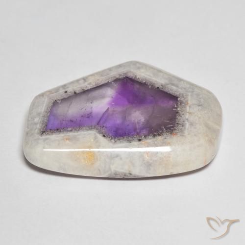 Tranche de géode d'améthyste Multicolore naturelle Fantaisie, 24.91 ct, Transparent