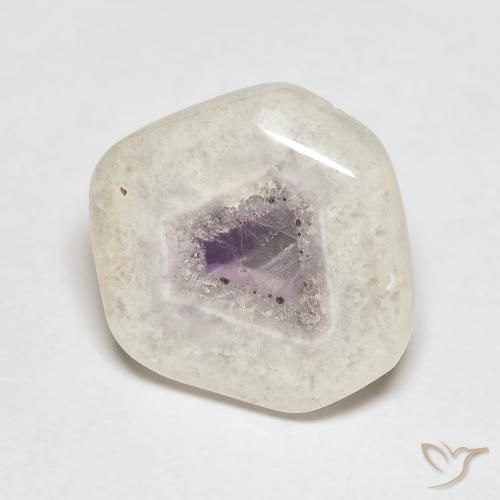 Tranche de géode d'améthyste multicolore naturelle forme fantaisie, 6,75 ct, transparent