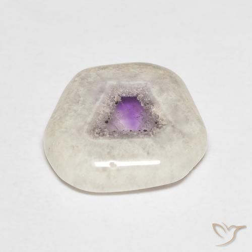 Tranche de géode d'améthyste multicolore naturelle forme fantaisie, 6,75 ct, transparent