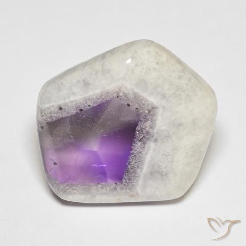 Tranche de géode d'améthyste Multicolore naturelle Forme fantaisie, 10.91 ct, Transparent