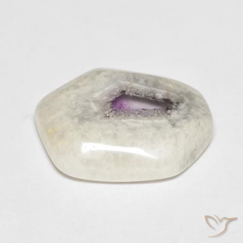 Tranche de géode d'améthyste Multicolore naturelle Fantaisie, 9.18 ct, Transparent