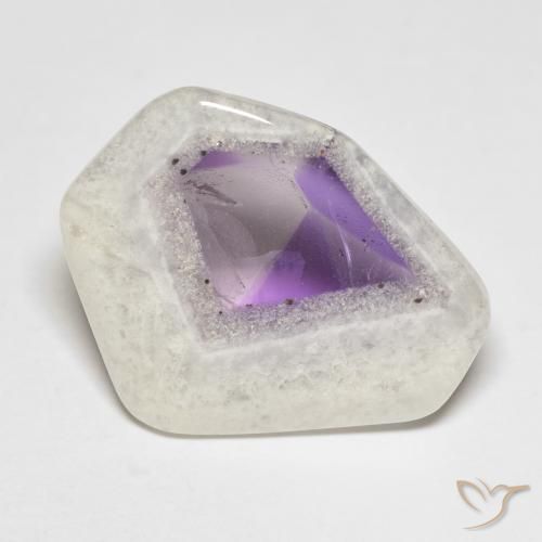 15.24ct Naturel Multicolore Tranche de géode d'améthyste, Fantaisie, Transparent