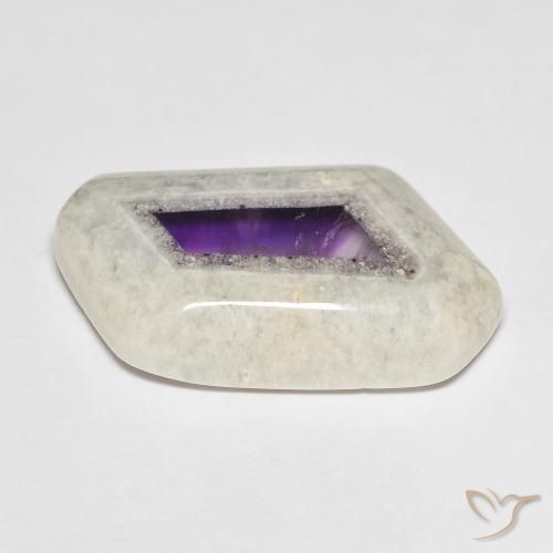 Tranche de géode d'améthyste Multicolore naturelle Fantaisie, 23.79 ct, Transparent