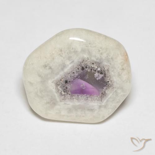5.54ct Naturel Multicolore Tranche de géode d'améthyste, Fantaisie, Transparent