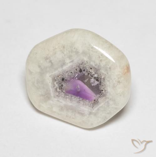 Tranche de géode d'améthyste Multicolore naturelle Fantaisie, 5.54 ct, Transparent