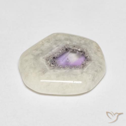 Tranche de géode d'améthyste Multicolore naturelle Fantaisie, 5.54 ct, Transparent