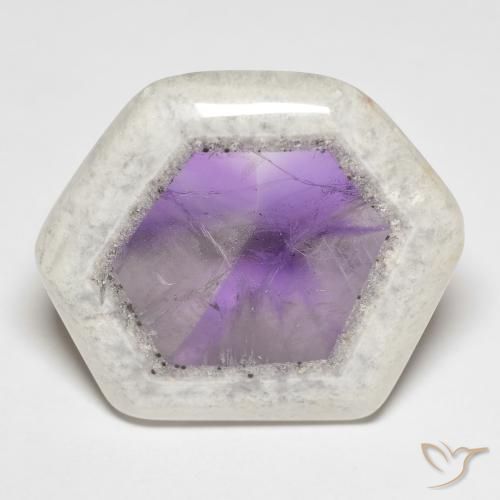 39.11ct Naturel Multicolore Tranche de géode d'améthyste, Fantaisie, Transparent