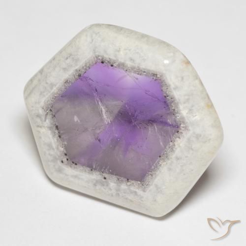 Tranche de géode d'améthyste Multicolore naturelle Fantaisie, 39.11 ct, Transparent