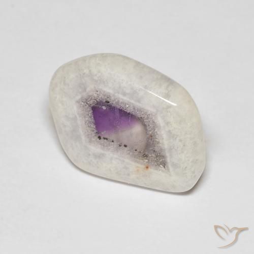 6.98ct Naturel Multicolore Tranche de géode d'améthyste, Fantaisie, Transparent