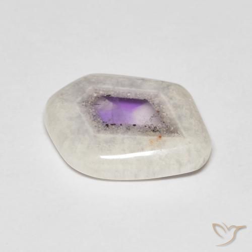 Tranche de géode d'améthyste Multicolore naturelle Fantaisie, 6.98 ct, Transparent