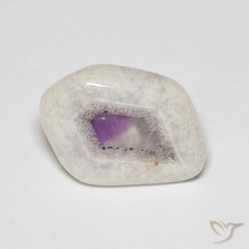 Tranche de géode d'améthyste Multicolore naturelle Fantaisie, 6.98 ct, Transparent