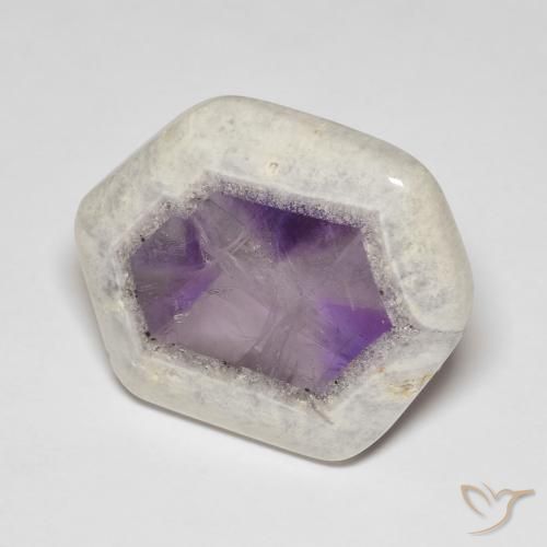 Tranche de géode d'améthyste multicolore naturelle forme fantaisie, 33,06 ct, transparent