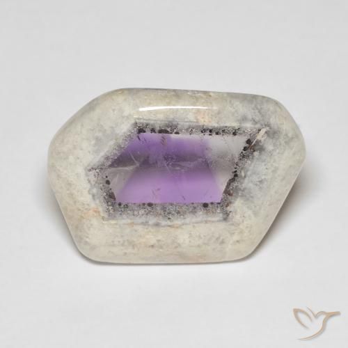 16.23ct Naturel Multicolore Tranche de géode d'améthyste, Fantaisie, Transparent