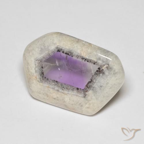 Tranche de géode d'améthyste Multicolore naturelle Fantaisie, 16.23 ct, Transparent