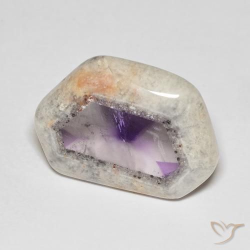 Tranche de géode d'améthyste Multicolore naturelle Fantaisie, 19.81 ct, Transparent