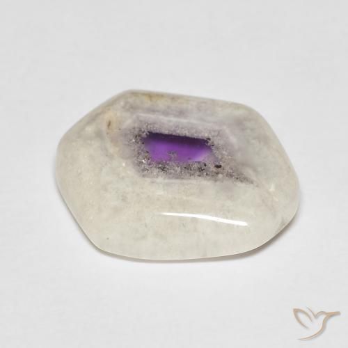6.52ct Naturel Multicolore Tranche de géode d'améthyste, Fantaisie, Transparent
