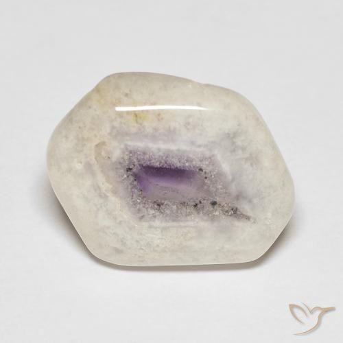 Tranche de géode d'améthyste Multicolore naturelle Fantaisie, 6.52 ct, Transparent
