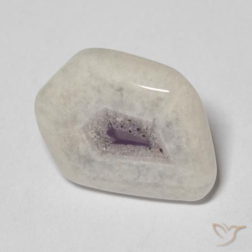 Tranche de géode d'améthyste Multicolore naturelle Fantaisie, 6.34 ct, Transparent