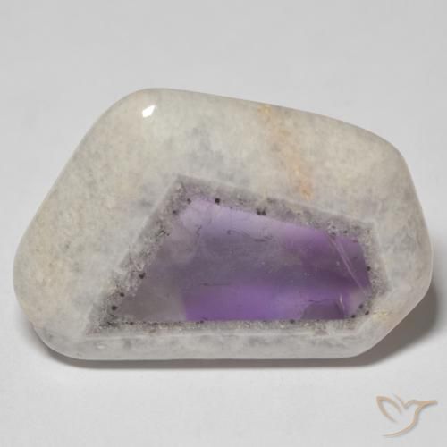 Tranche de géode d'améthyste Multicolore naturelle Fantaisie, 33.91 ct, Transparent