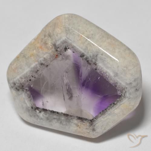 Tranche de géode d'améthyste Multicolore naturelle Fantaisie, 21.85 ct, Transparent