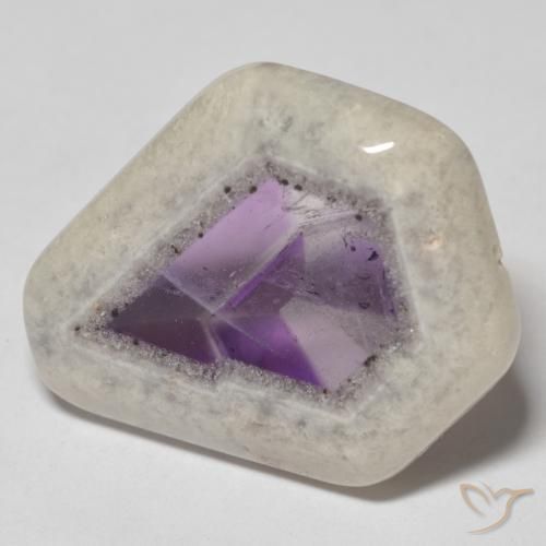 Tranche de géode d'améthyste Multicolore naturelle Fantaisie, 21.95 ct, Transparent