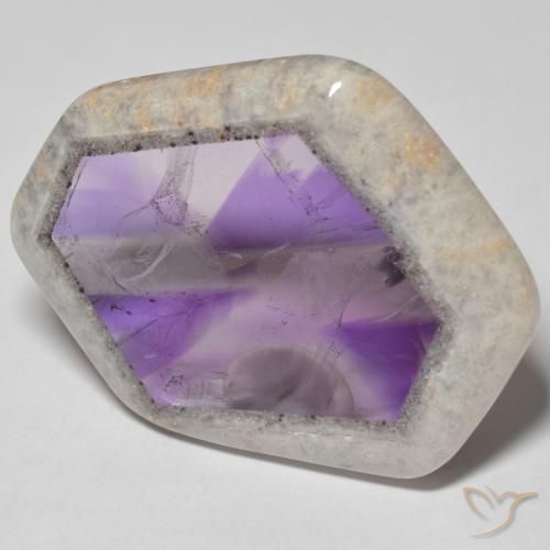 51.52ct Naturel Multicolore Tranche de géode d'améthyste, Fantaisie, Transparent