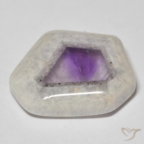 Tranche de géode d'améthyste Multicolore naturelle Fantaisie, 24.02 ct, Transparent