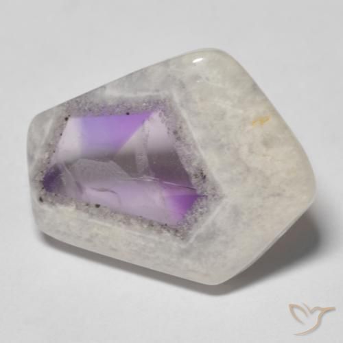 15.89ct Naturel Multicolore Tranche de géode d'améthyste, Fantaisie, Transparent