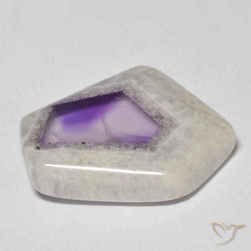 Tranche de géode d'améthyste Multicolore naturelle Fantaisie, 15.89 ct, Transparent