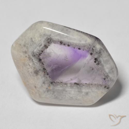 12.40ct Naturel Multicolore Tranche de géode d'améthyste, Fantaisie, Transparent