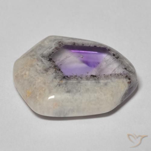 Tranche de géode d'améthyste Multicolore naturelle Fantaisie, 12.40 ct, Transparent