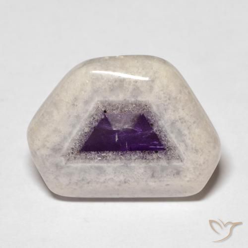 Tranche de géode d'améthyste Multicolore naturelle Fantaisie, 14.42 ct, Transparent