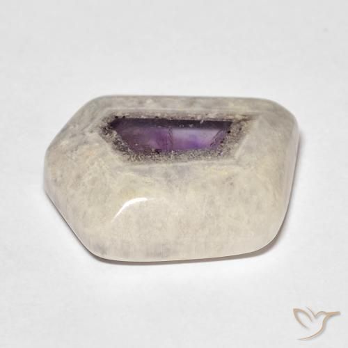 Tranche de géode d'améthyste Multicolore naturelle Fantaisie, 14.31 ct, Transparent