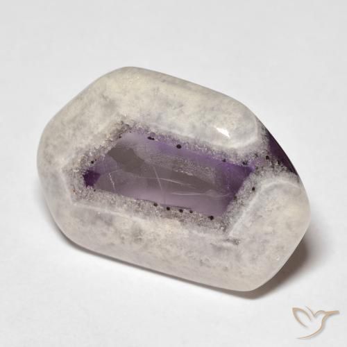 Tranche de géode d'améthyste Multicolore naturelle Fantaisie, 16.74 ct, Transparent