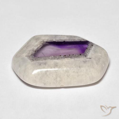 Tranche de géode d'améthyste Multicolore naturelle Fantaisie, 16.74 ct, Transparent