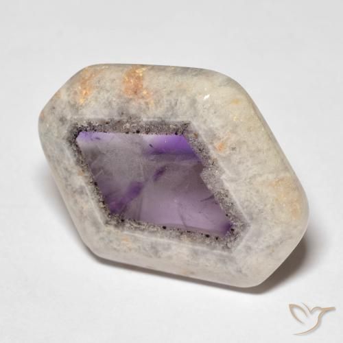 Tranche de géode d'améthyste Multicolore naturelle Fantaisie, 25.02 ct, Transparent