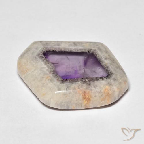 Tranche de géode d'améthyste Multicolore naturelle Fantaisie, 25.02 ct, Transparent