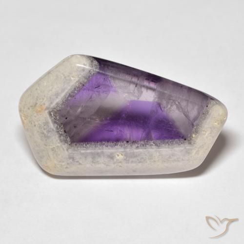 26.36ct Naturel Multicolore Tranche de géode d'améthyste, Fantaisie, Transparent