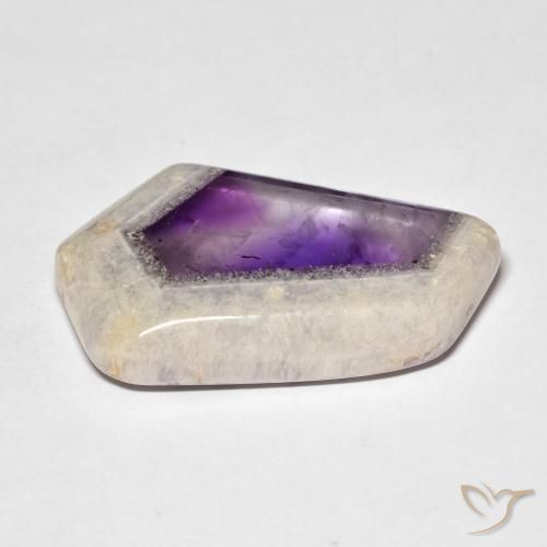 Tranche de géode d'améthyste Multicolore naturelle Fantaisie, 26.36 ct, Transparent