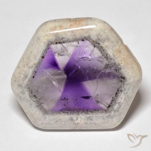 Tranche de géode d'améthyste Multicolore naturelle Fantaisie, 39.70 ct, Transparent
