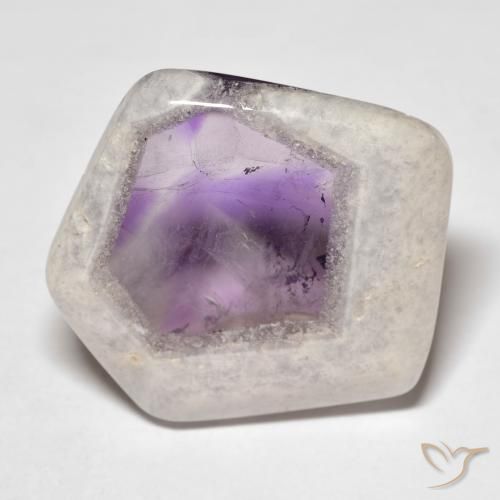 Tranche de géode d'améthyste Multicolore naturelle Fantaisie, 29.60 ct, Transparent