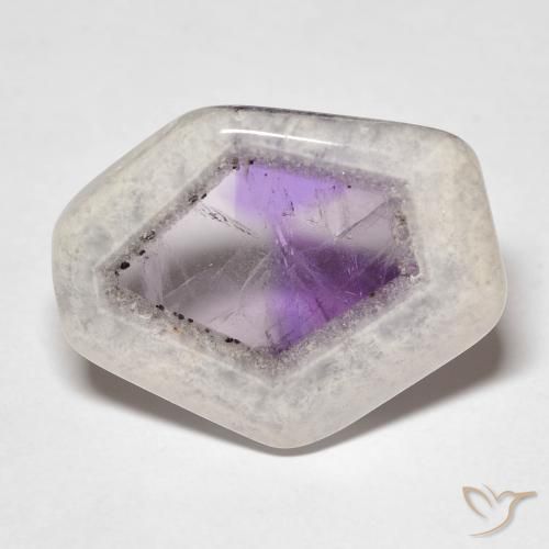 18.38ct Naturel Multicolore Tranche de géode d'améthyste, Fantaisie, Transparent