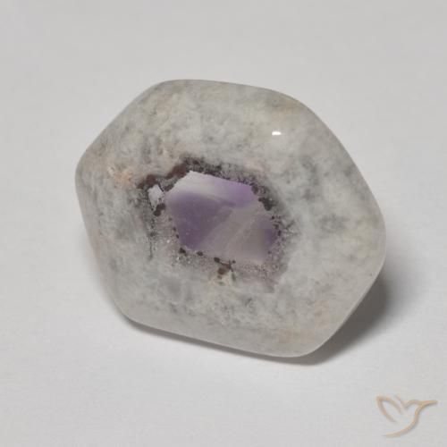 Tranche de géode d'améthyste Multicolore naturelle Fantaisie, 11.44 ct, Transparent