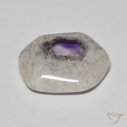 Tranche de géode d'améthyste Multicolore naturelle Fantaisie, 11.44 ct, Transparent