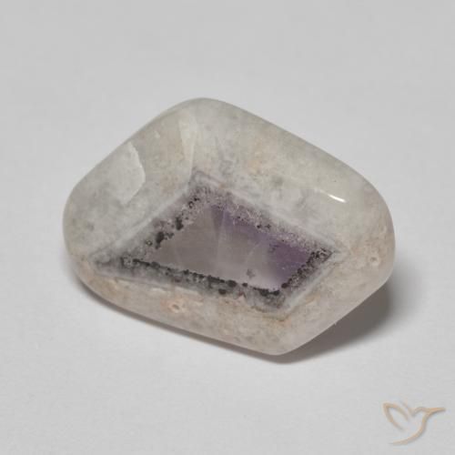 7.57ct Naturel Multicolore Tranche de géode d'améthyste, Fantaisie, Transparent