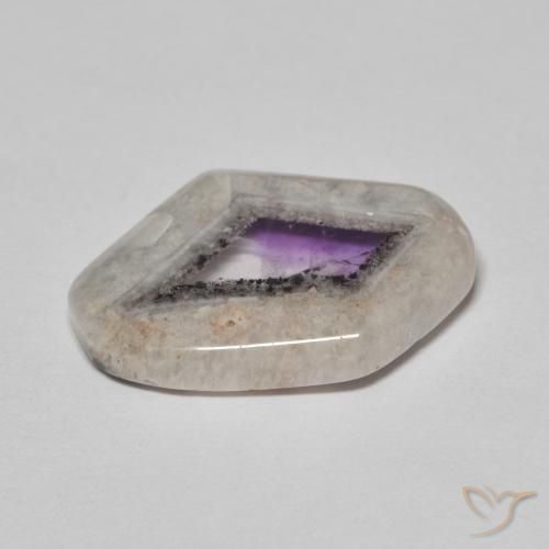 Tranche de géode d'améthyste Multicolore naturelle Fantaisie, 7.57 ct, Transparent