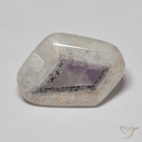 Tranche de géode d'améthyste Multicolore naturelle Fantaisie, 7.57 ct, Transparent