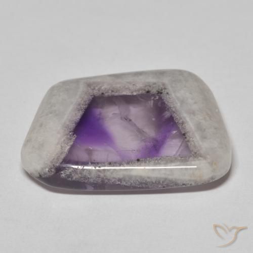 Tranche de géode d'améthyste Multicolore naturelle Fantaisie, 18.52 ct, Transparent