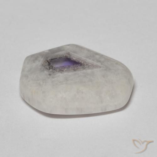 Tranche de géode d'améthyste Multicolore naturelle Fantaisie, 6.74 ct, Transparent